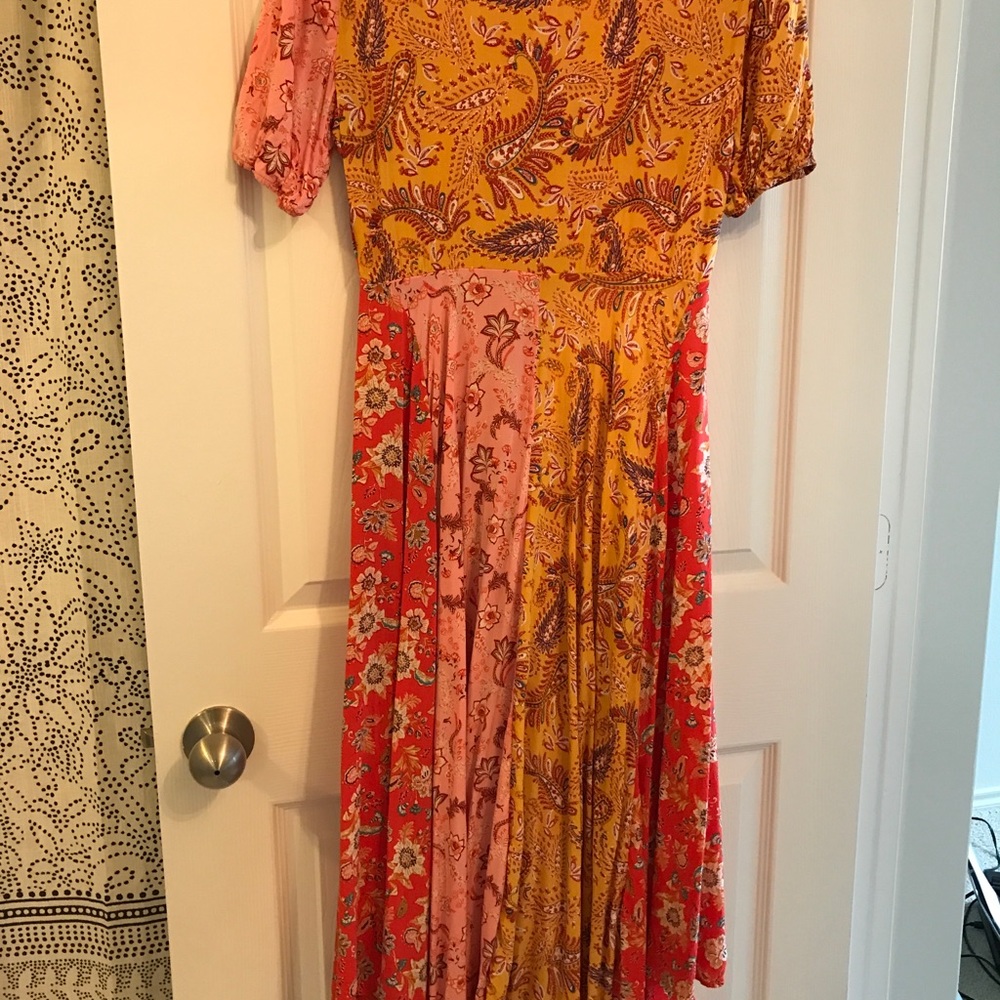 Zara patchwork midi dress sz small - Picture 7 of 7